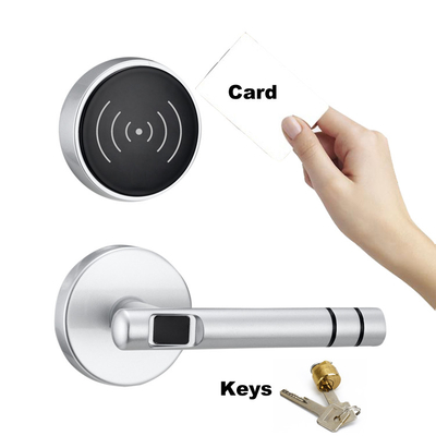 ล็อคประตูอิเล็กทรอนิกส์ไร้กุญแจ RFID 4.8V 4AA อัลคาไลน์พร้อมคีย์การ์ด