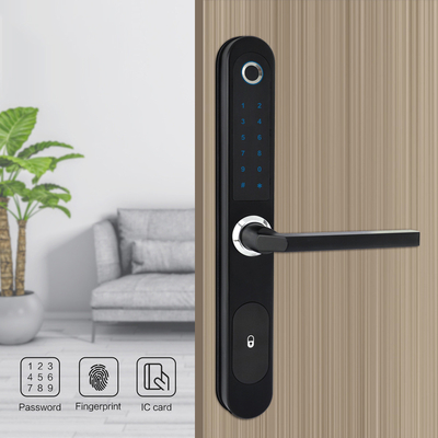 ล็อคประตูด้วยรหัสผ่าน Tuya Wifi RFID Card ล็อคประตู Smart Aluminium Sliding