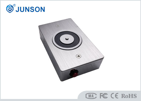 ตัวยึดประตูแม่เหล็กไฟฟ้าสแตนเลสสตีล 304 พร้อมปุ่มปลดด้วยมือสำหรับการทำงาน 12V/24V DC